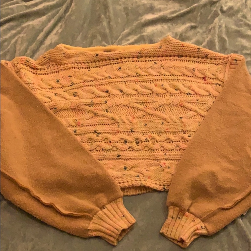 Oversize fun FP golden rod sweater